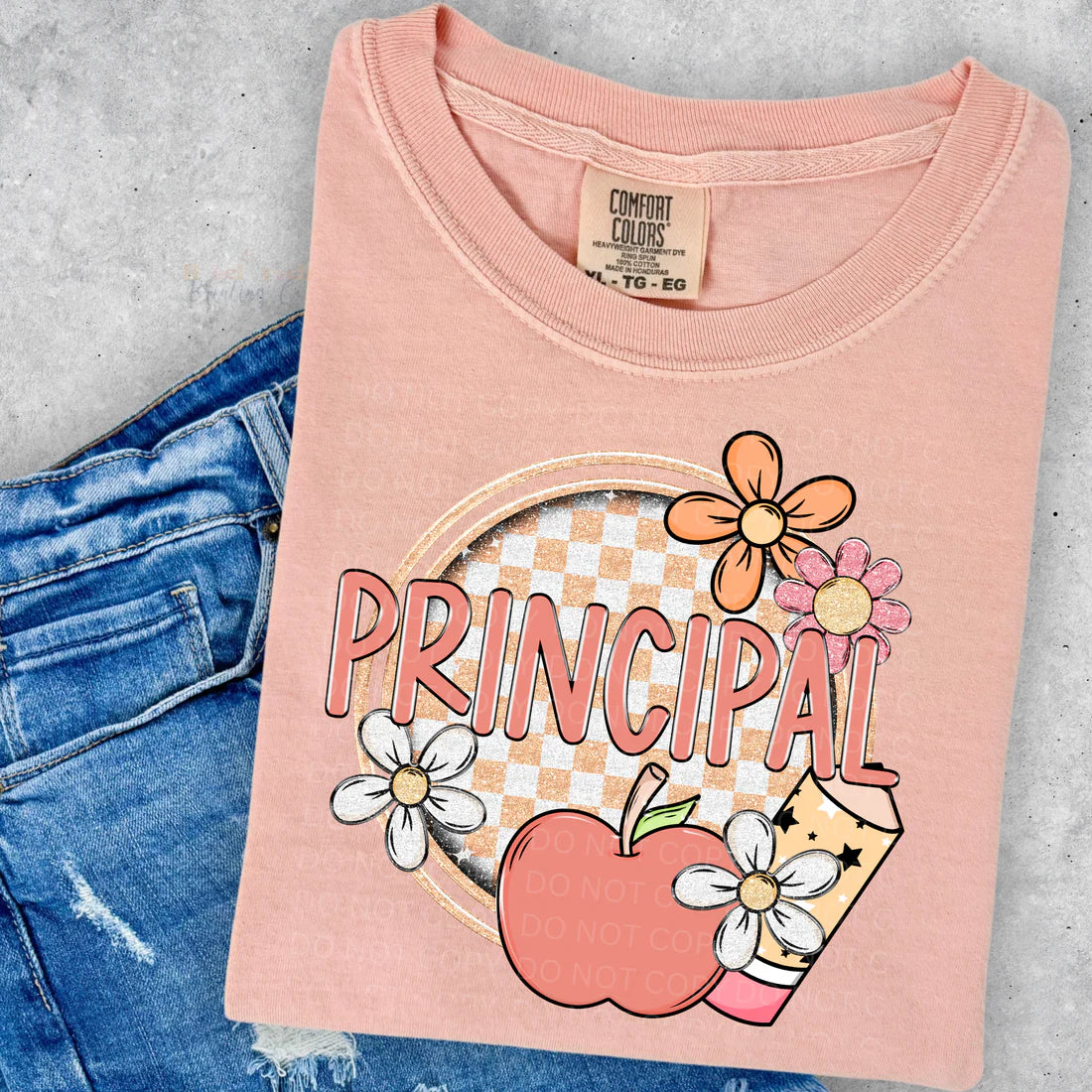 Daisy Peach Grade Level - Back to School Tee