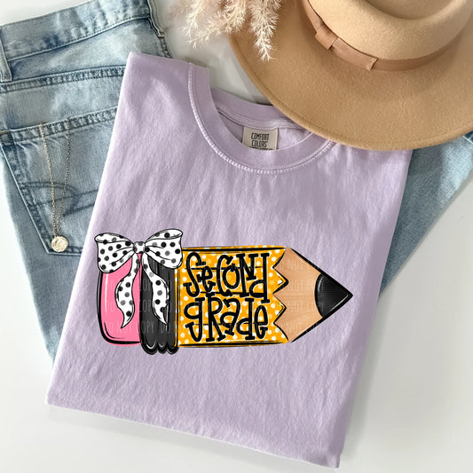 Pencil Pop Grade Level - Back to School Tee