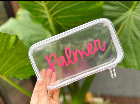 Personalized Clear Travel Pouch – Packing Organizer