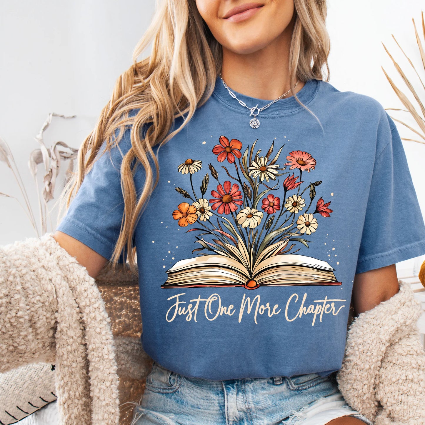 Just One More Chapter Floral - Everyday Tee