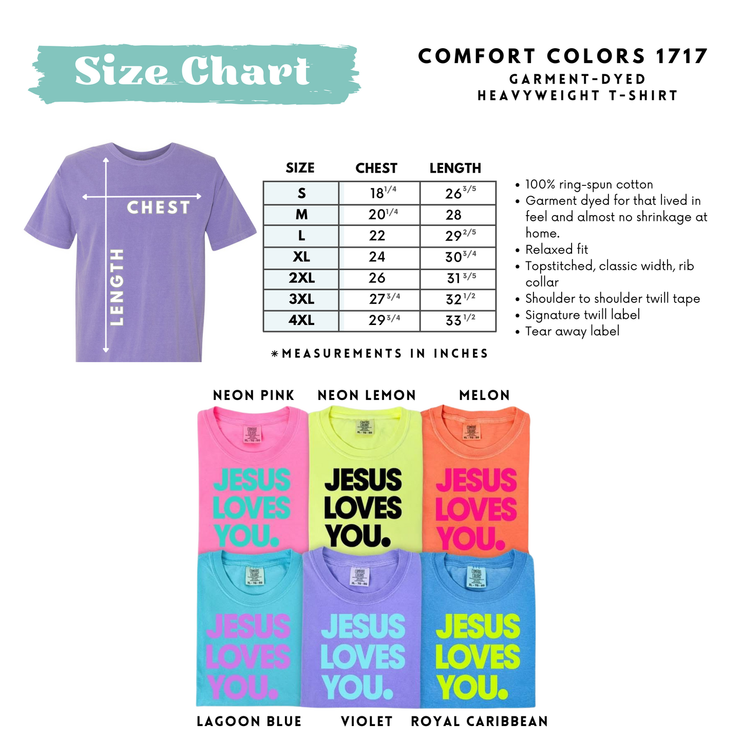 Jesus Loves You (Multiple Colors) - Faith Tee