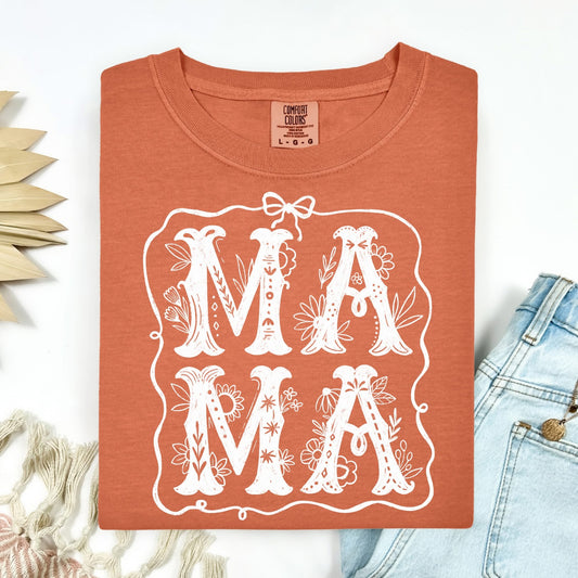 Vintage Floral Frame - MAMA Tee