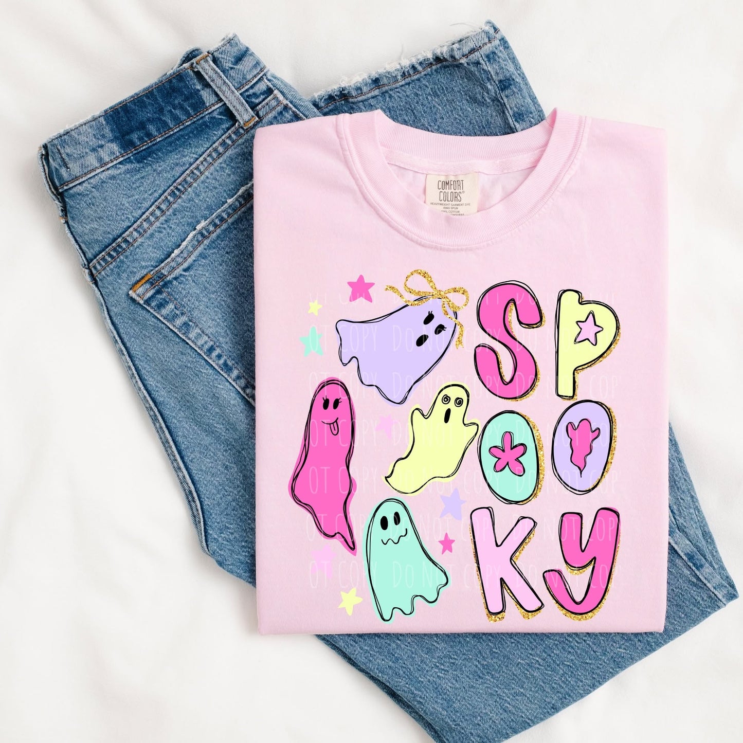 Pastel Spooky Ghost Tee - Halloween Tee