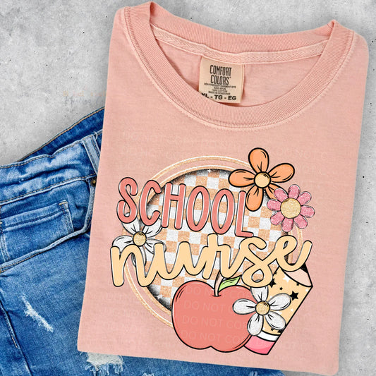Daisy Peach Grade Level - Back to School Tee
